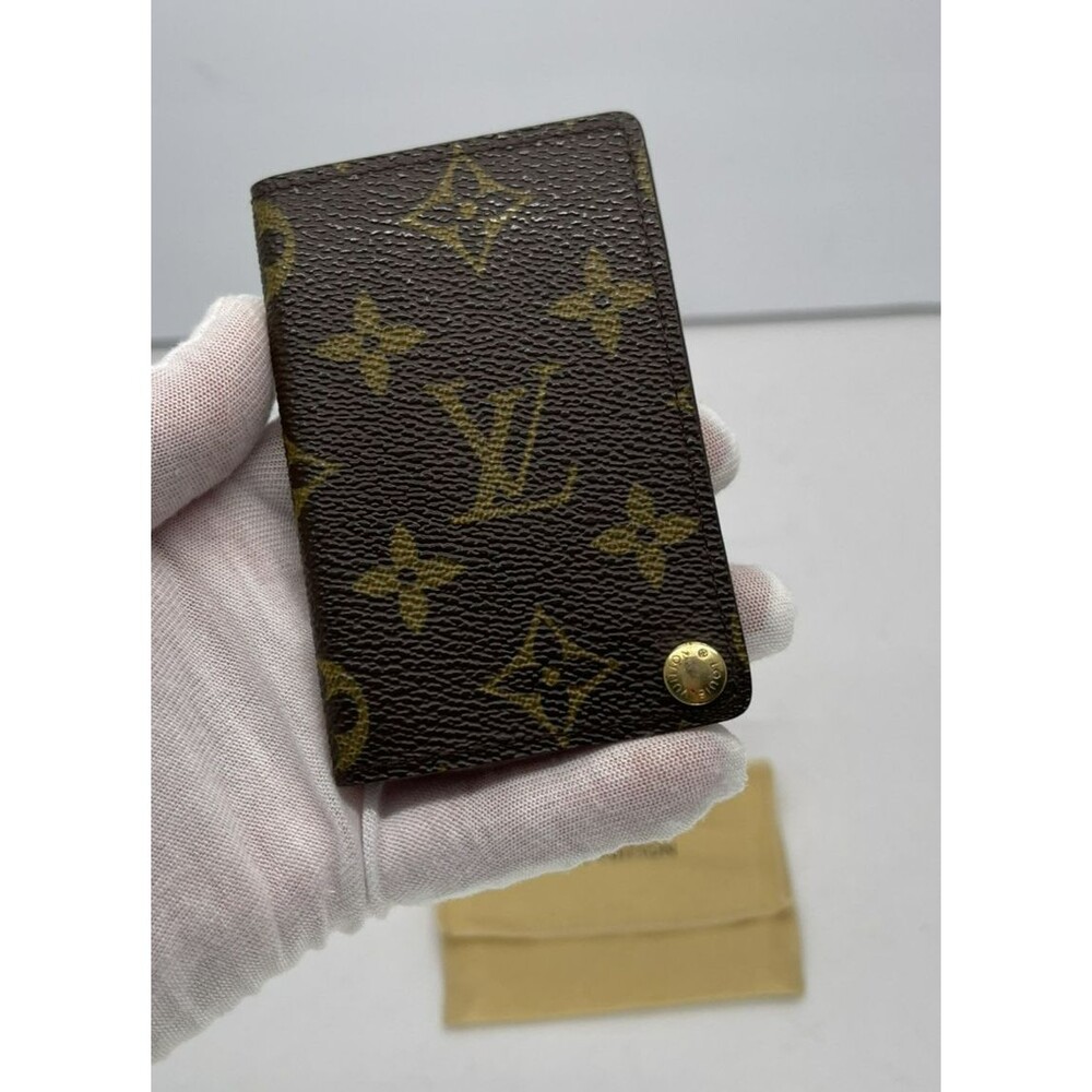 Louis Vuitton Monogram Porte Cartes Credit Pression Card Case Brown /60